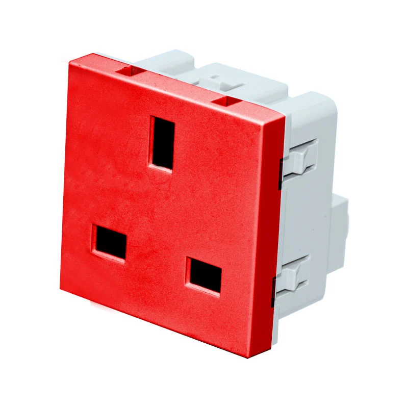 Ọkọlọtọ Britain Red 3Pin Socket Module