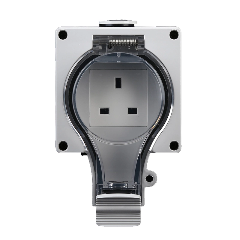 IP66 New Series British Waterproof Outdoor Socket nwere mgba ọkụ