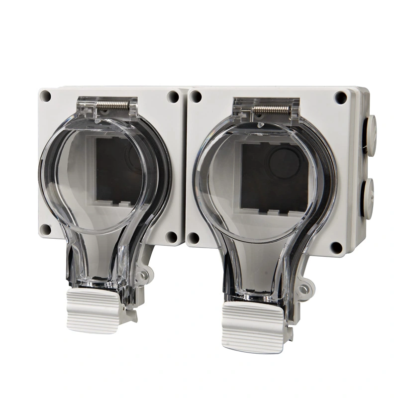 IP66 New Series Waterproof Socket 2 Gang Socket Shell efu