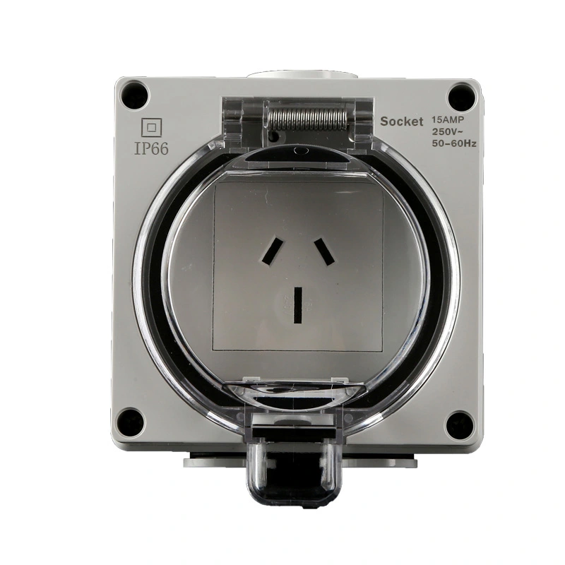 IP66 Series Australia Standard Waterproof Surface Socket nwere mgba ọkụ